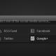 Pure CSS3 Glossy Social Media Drop Down Menu