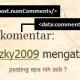 Struktur Label dan Status Komentar