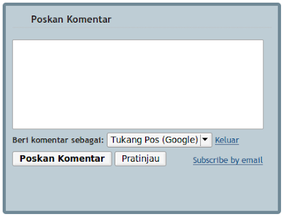 CSS Formulir Komentar Blogspot