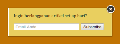 jQuery Kotak Pesan Muncul dari Atas