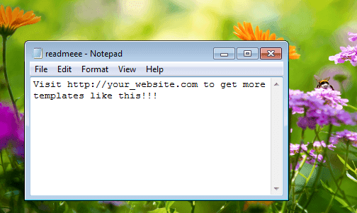 Readme file.