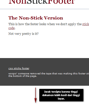 Non Sticky Footer