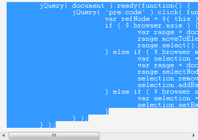 Auto Highlight Text Inside Pre with jQuery