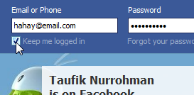 Formulir Login Facebook