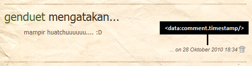 Timestamp Komentar