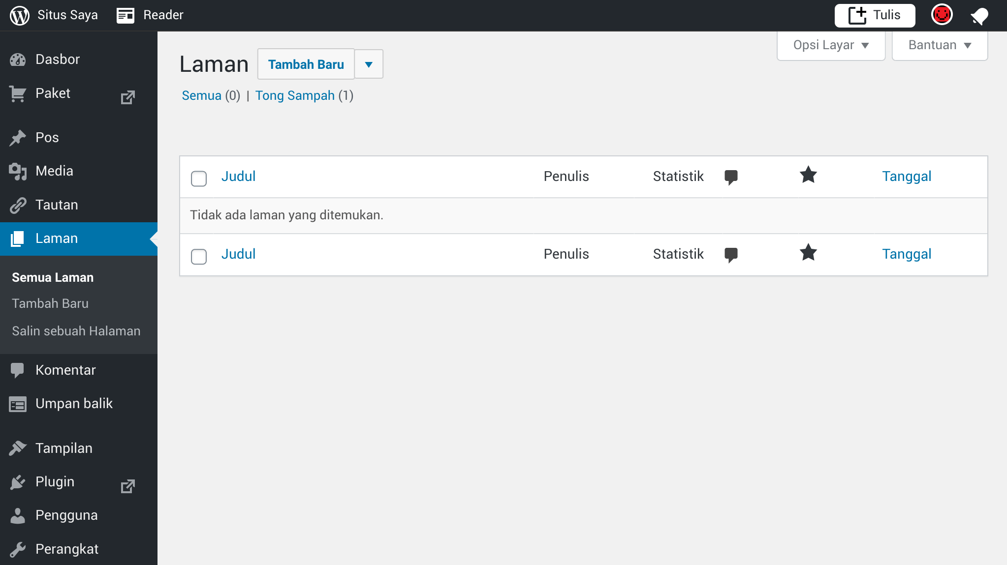 Dasbor WordPress