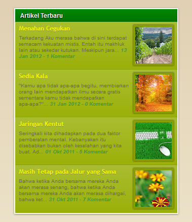 All in One Recent Post Widget