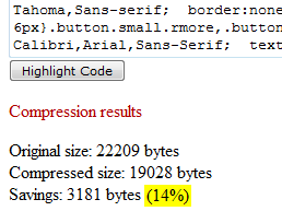 Hasil Kompresi CSS